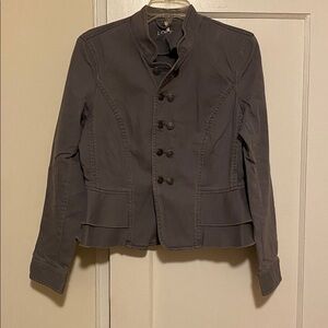 Loft grey peplum jacket size 8